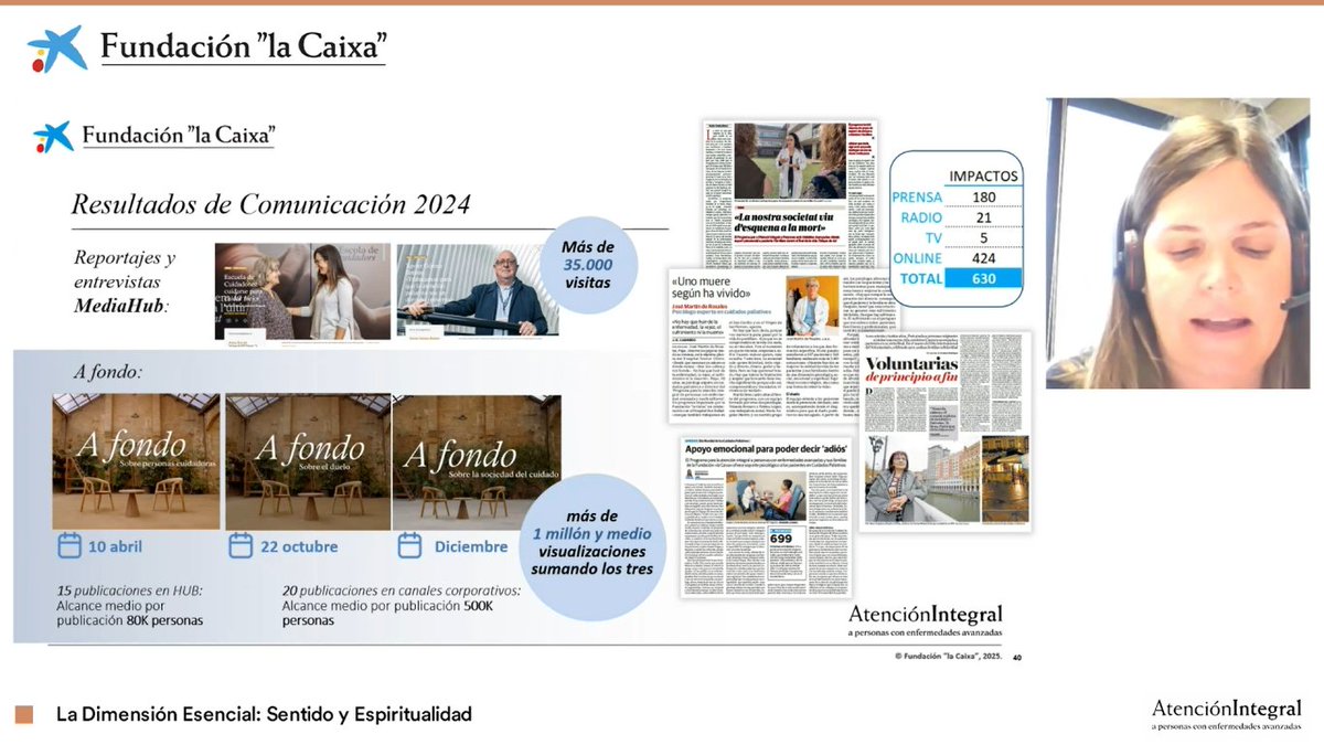 Con la difusión de nuestro trabajo no solo se da a conocer lo que hacemos, también se genera conciencia de comunidad y red de cuidado👋.
Jornada Anual EAPS 2025. La Dimensión Esencial: Sentido y Espiritualidad.
#EnfermedadesAvanzadas #Finaldevida #FundacionlaCaixa