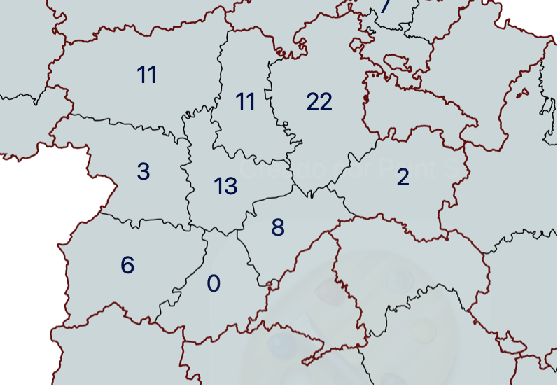 RuralxData's tweet photo. Número de empresas que facturan más de 100.000.000 € por provincia para Castilla y León https://t.co/FfzFcYbvcG