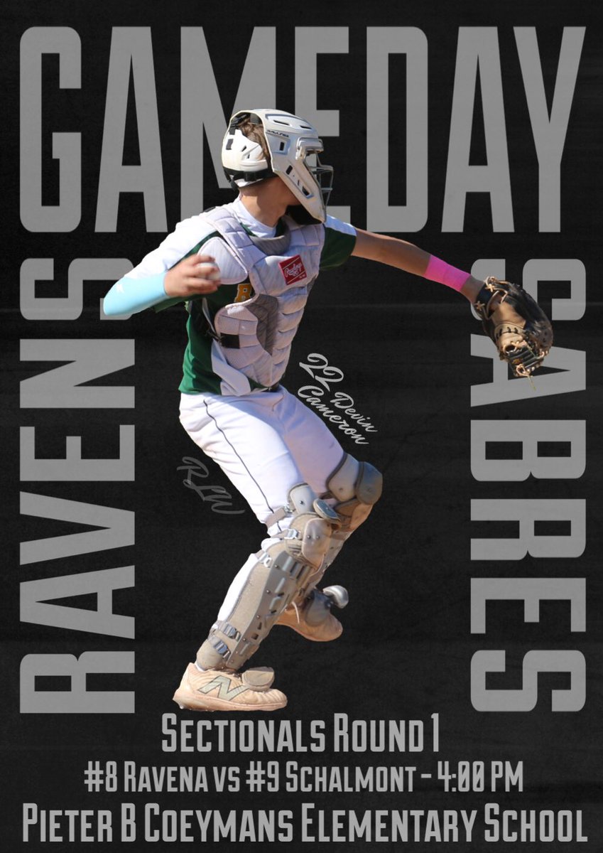 RavenaBaseball's tweet photo. Its Gameday!! See everyone today for a 4pm first pitch!!

Today marks the start of Sectional play. And with rain in the forecast over the next few days we need to be prepared to make adjustments. 🤞🏼we everything runs smooth. And stay tuned for any updates. https://t.co/UoCy2RcN1O
