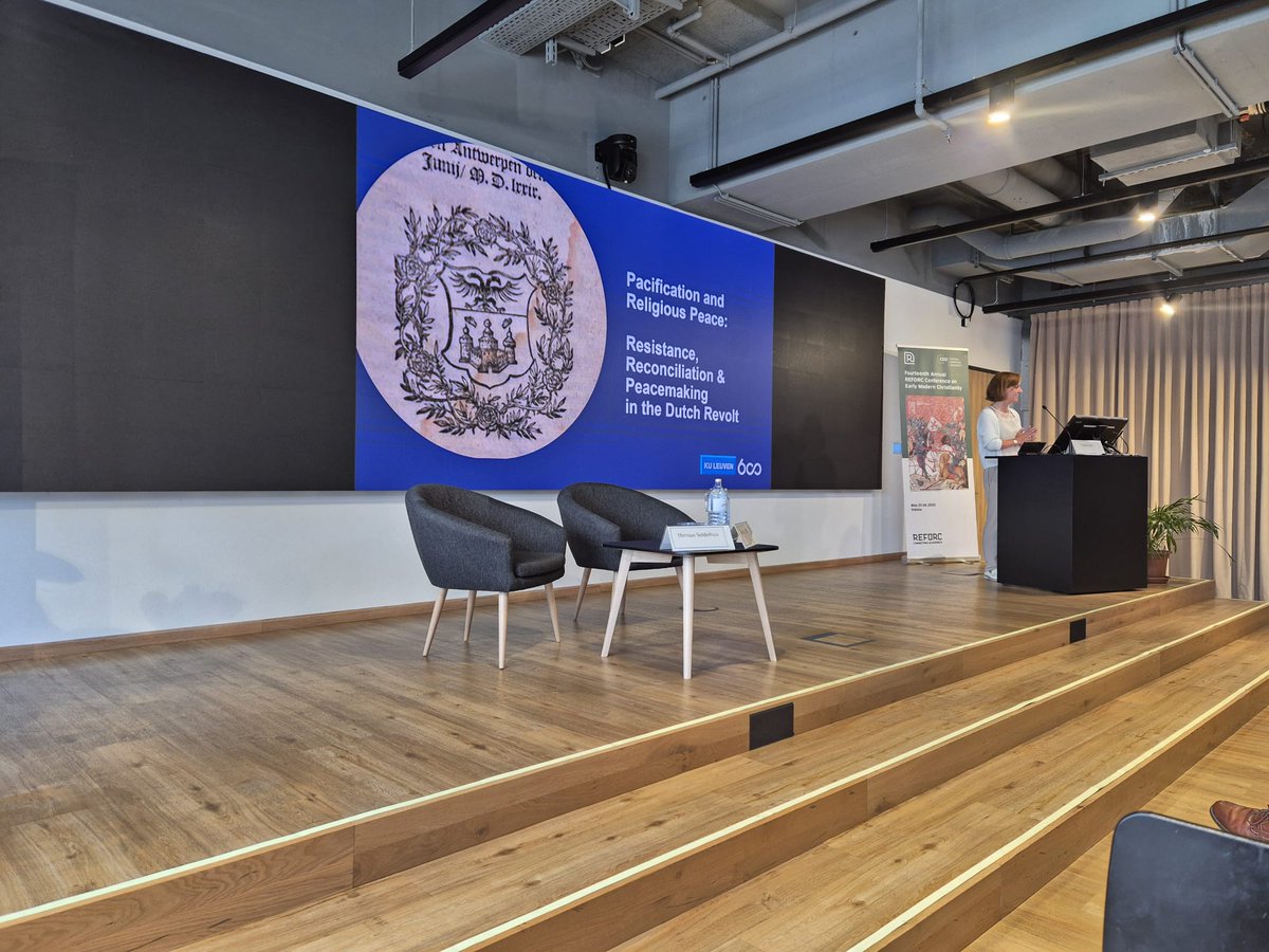 REFORConsortium's tweet image. Plenary lecture @SoenViolet, taking the 16th century revolt in the Low Countries as starting point. Did the Dutch revolt become a laboratory of Christian dissent?
#reforc2025 #conference #earlymodernchristianity #religionandrebellion