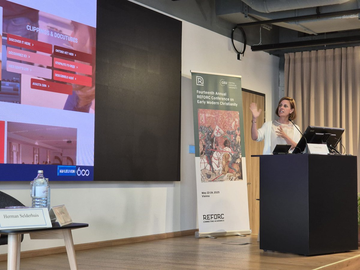 REFORConsortium's tweet image. Plenary lecture @SoenViolet, taking the 16th century revolt in the Low Countries as starting point. Did the Dutch revolt become a laboratory of Christian dissent?
#reforc2025 #conference #earlymodernchristianity #religionandrebellion
