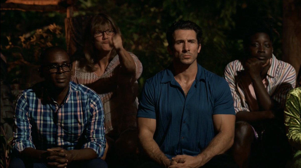 AMikeBloomType's tweet image. I thought #Survivor48 had an entertaining Final Tribal Council. But one of the highlights is that no one was more entertained than Chrissy