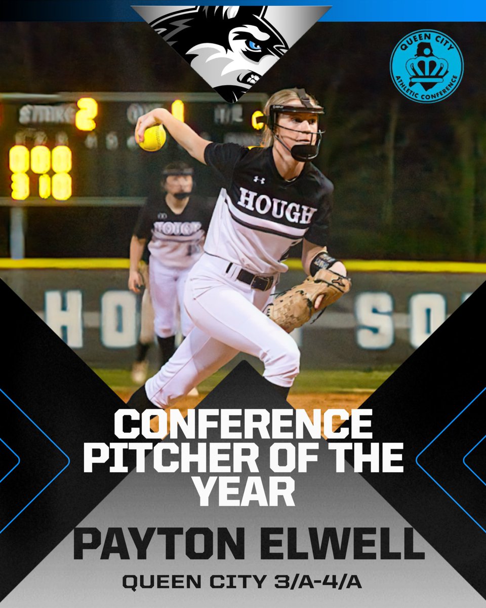 2025 QUEEN CITY 3/A-4/A PITCHER OF THE YEAR, #6, Payton Elwell. #be1above <a href="/HoughAthletics/">Hough HS Athletics</a>