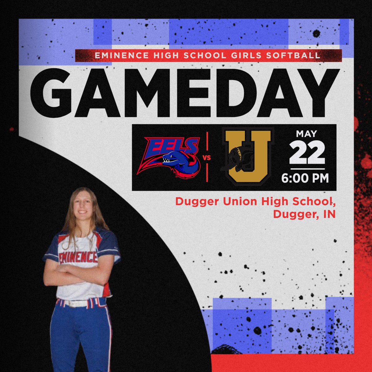 Season Finale. Go Eels!!

🥎 &gt; High School Softball
🆚 &gt; Dugger Union
⏰ &gt; 6:00 pm
📍 &gt; Dugger Union High School (7356 E CR 50 S DUGGER, IN 47848)
🎟 &gt; Tickets sold at the gate