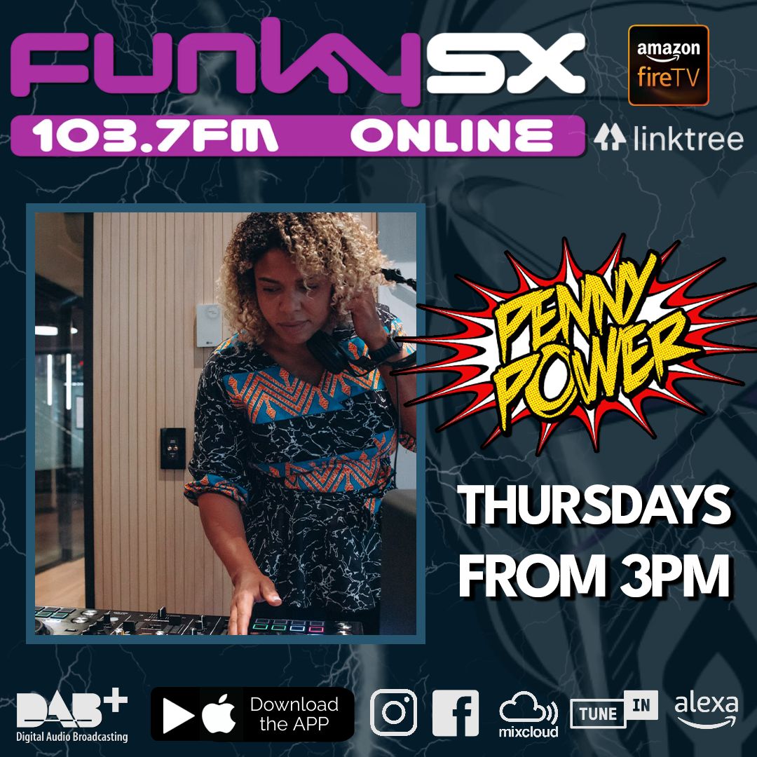 DJPennyPower's tweet photo. Not sure how it got to Thursday, but your prekend starts here! Join me for 2 hours of funk, soul, and disco every Thursday 3-5pm on FunkySX.

📻 Tune in on 103.7 FM or online: https://t.co/J5rHYtnWpU

📲 Tell Siri/Google/Alexa “Play Funky SX Radio”

💬 Text: 07838 001037

🏠🎶❤️ https://t.co/zCfbTxshGt