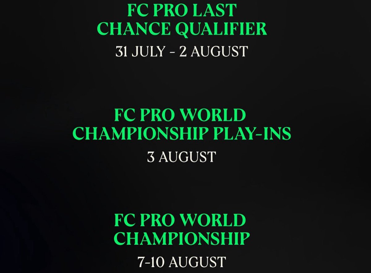 BassyS 🇲🇦 (@bassysaad) on Twitter photo 512 players compete in the <a href="/EWC_EN/">Esports World Cup</a> LCQ.
5 advance to <a href="/EASPORTSFCPro/">EA SPORTS FC Pro</a> Play-Ins.
That’s 5/512 = 0.98%
48 players in Play-Ins.
4 reach the <a href="/EWC_EN/">Esports World Cup</a> World Cup.
That’s 1/12 = 8,33%
From LCQ to World Cup?
Just 0.0814% to qualify 🐐 512 players compete in the <a href="/EWC_EN/">Esports World Cup</a> LCQ.
5 advance to <a href="/EASPORTSFCPro/">EA SPORTS FC Pro</a> Play-Ins.
That’s 5/512 = 0.98%
48 players in Play-Ins.
4 reach the <a href="/EWC_EN/">Esports World Cup</a> World Cup.
That’s 1/12 = 8,33%
From LCQ to World Cup?
Just 0.0814% to qualify 🐐