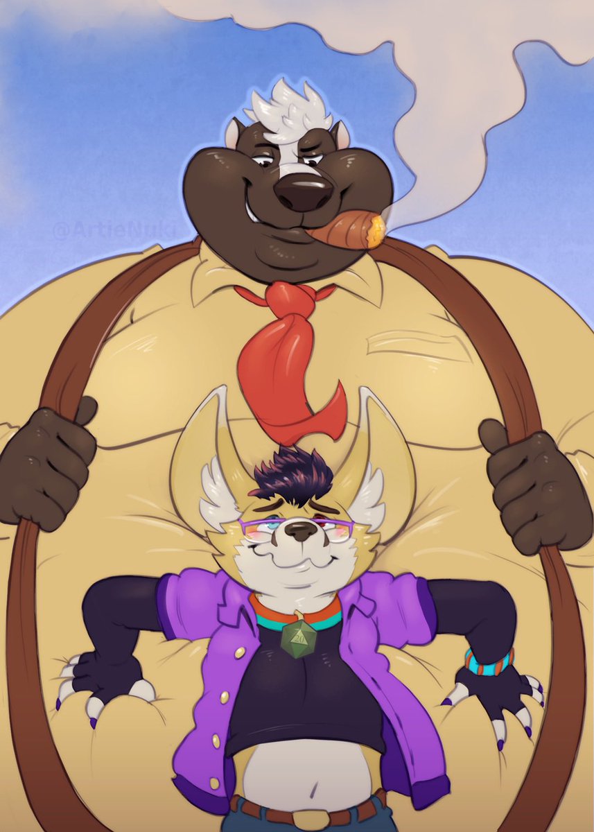 I’ve been asked a lot if Robin enjoys whenever Sebastian teases him. 

By the look on his face I’m not quite sure. Amazing art by <a href="/ArtieNuki/">Artie Nuki (Follow on Bsky)</a>