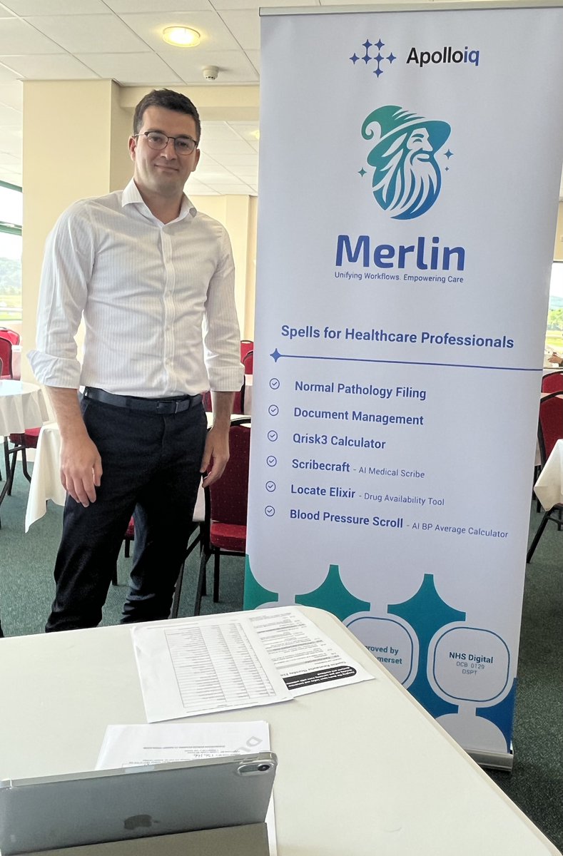 We’re proud to be supporting the <a href="/SomersetLMC/">Somerset LMC 💙</a> event today — keeping the doors open today and tomorrow, and showcasing how innovation can lighten the load in primary care.

Come say hello and see how ApolloIQ  ’s Merlin 🪄 is helping practices Unify Workflows and Empowering Care,