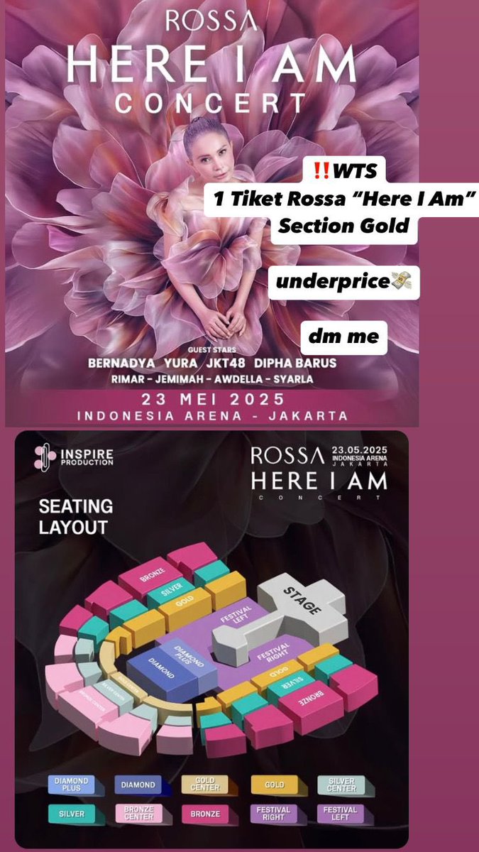 imyourrever's tweet photo. WTS TIKET ROSSA ‘HERE I AM’

SECTION GOLD

UNDERPRICE 

ONLY 1 TICKET https://t.co/ymxI5j6Lli