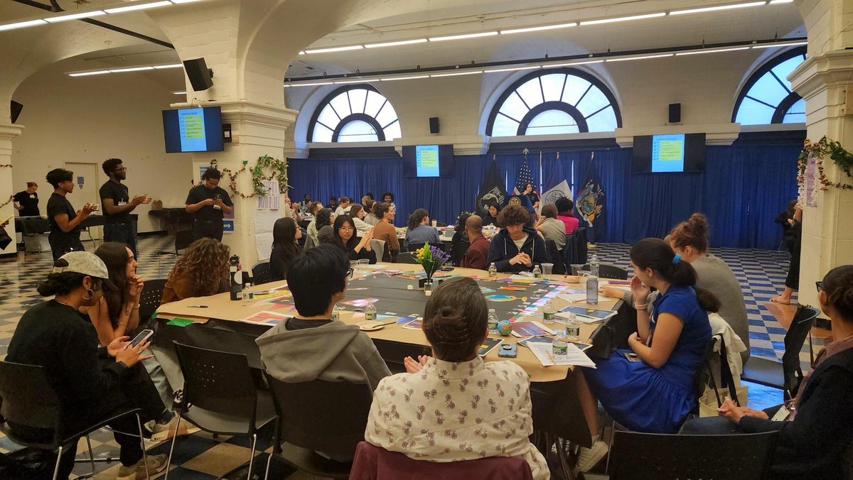 Monday, we joined @nycyouthagenda’s Dine &amp; Policy Design event for intergenerational conversations &amp; collaborative visioning. At the Education Equity table, we connected with professionals &amp; youth leaders to discuss challenges in education &amp; reflect on youth-driven policy recs
