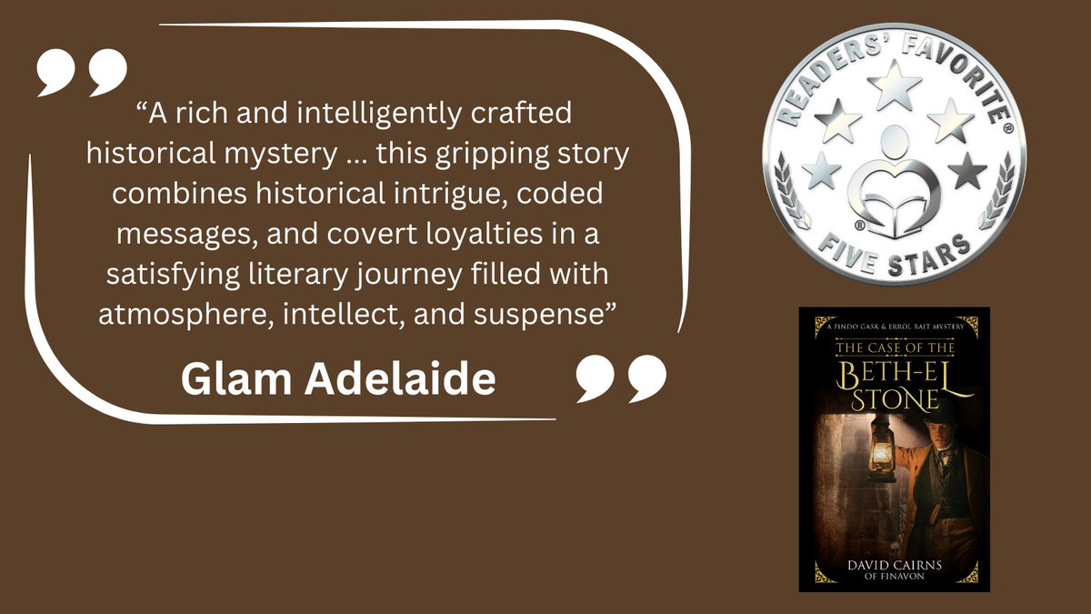 TheDavidCairns's tweet photo. A wonderful 5 star review from
@glamadelaide https://t.co/WUnUVIH8pM… #historicalfiction #crimefiction #mysteryfiction #australianauthor #readerreview #bookreview https://t.co/x29BWw7QO0
