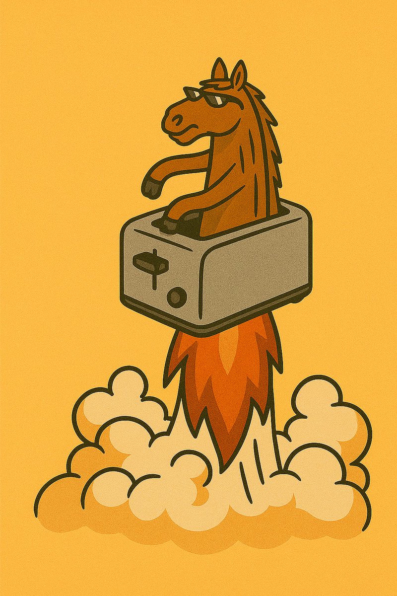 ToasterHorse_'s tweet photo. He didn’t read the whitepaper.
He didn’t audit the contract.
He didn’t even ask what the coin does.

He saw a horse climbing into a toaster…
and he fucking bought.

$NEIGHH
#ToasterHorse #SendIt #MemeCoinSeason
#SolanaMemecoin 
#solana https://t.co/CYBpFyqBjH