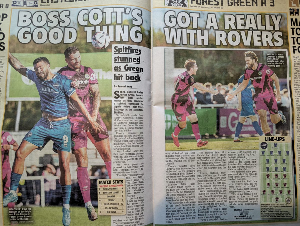 After an unforgettable 2 years as a media intern, my time at <a href="/FGRFC_Official/">Forest Green Rovers</a> has come to end. 

Relegation, play-offs and my first published <a href="/NonLeaguePaper/">The Non-League Paper</a> article, I've had some amazing experiences and had some incredible opportunities!

[1/2]
#WeAreFGR💚 <a href="/BASportsJourno/">Sports Journalism</a>