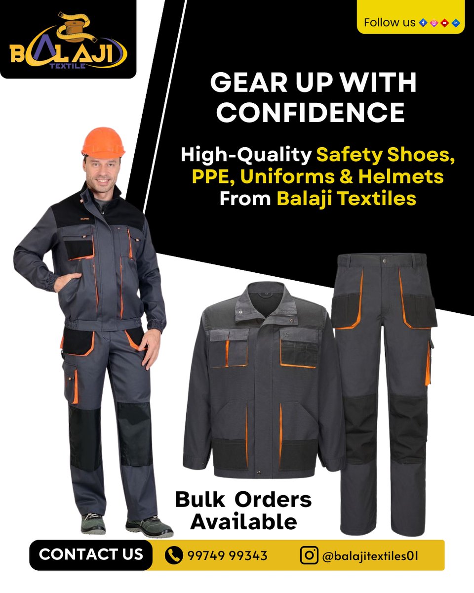 BalaJiTextiles0's tweet image. 🦺 Reliable. Durable. Trusted.

✅ Bulk Orders Available
✅ Factory-Direct Quality
✅ Comfortable &amp;amp; Long-Lasting

📞 Call: +91 99749 99343
📸 Follow: @balajitextiles01
📍 Visit: City Mall 2, Kalol, Gandhinagar

#safetywear #ppekits #workwearsolutions #safetyshoes #hospitalwear