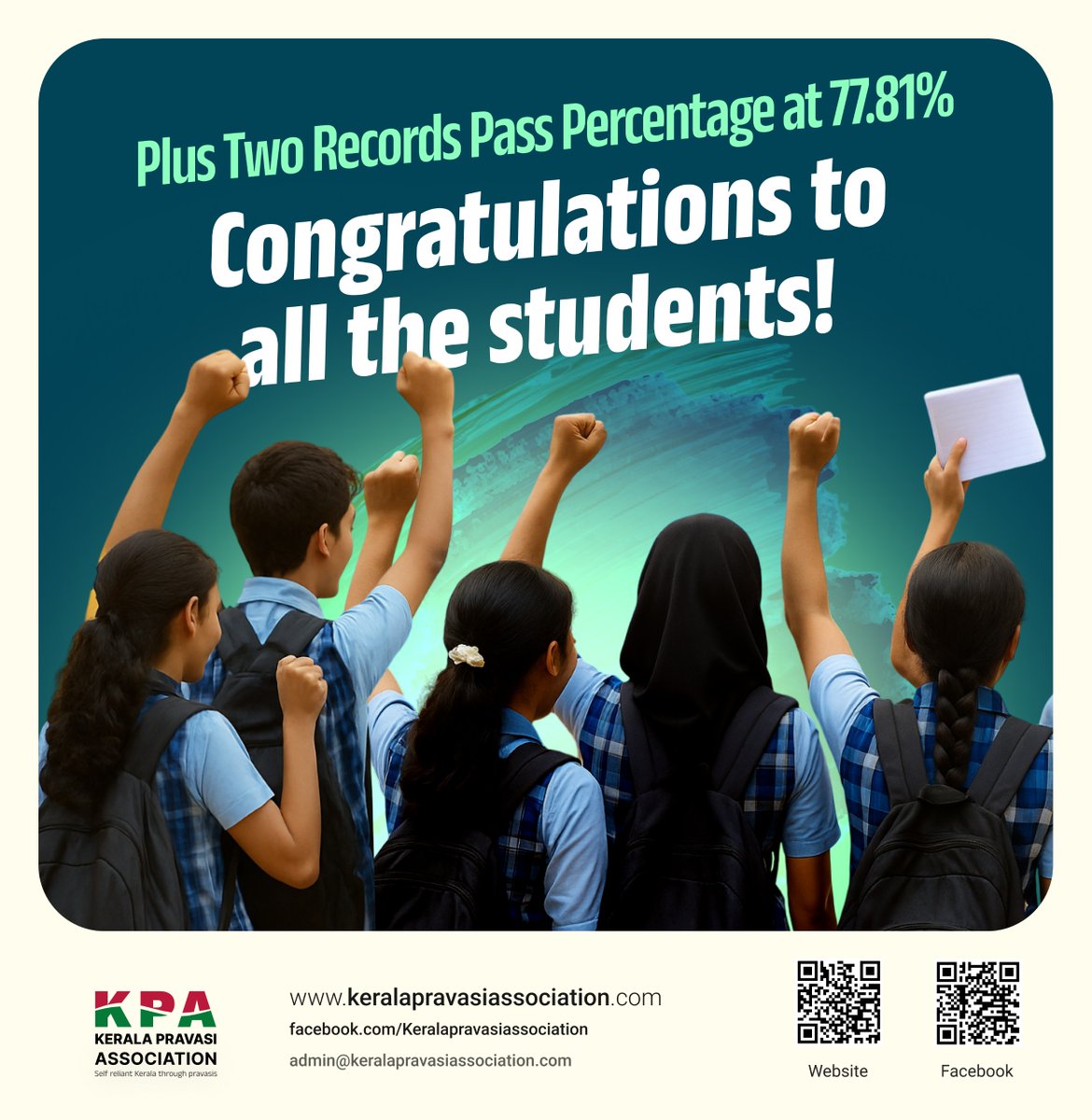 KeralaKpa's tweet image. Plus Two results out: 77.81% pass, 30,145 scored full A+. Congrats to all achievers! Keep going, success awaits those trying again. #PlusTwoResults #StayMotivated #KPA