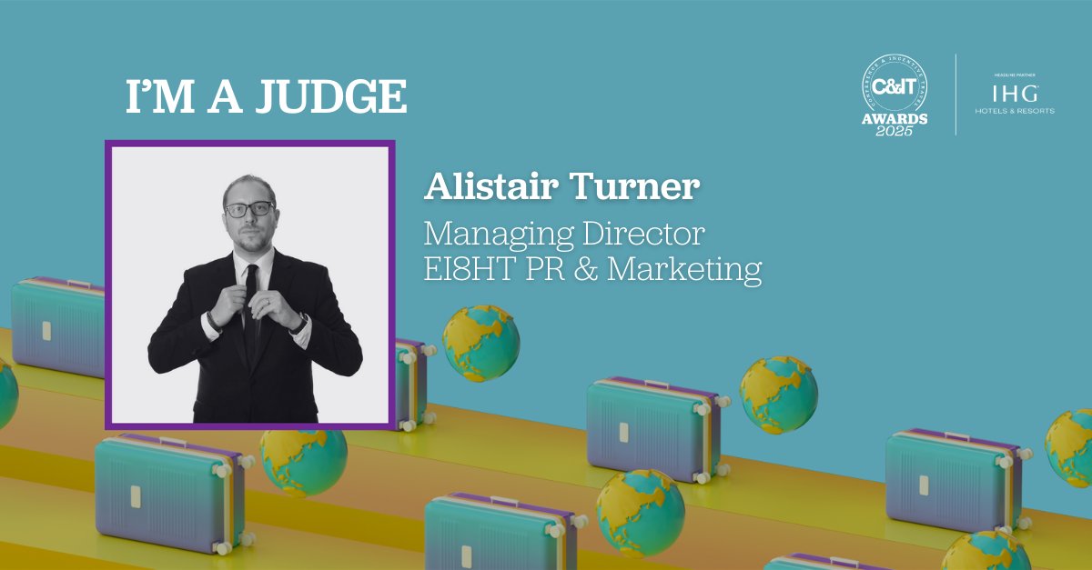 Alistair Turner, MD of EI8HT PR &amp; Marketing, is a judge for #CITAwards 2025! 

Submit your entry by 5 June 👉 citawards.evessiocloud.com/citawards2025/…

#EventProfs #MICETrends #EventMarketing