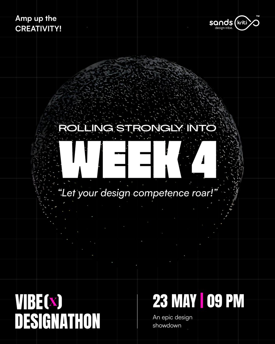 SandSkriti's tweet photo. Things got real with the final week of Sandskriti Vibe(X) Designathon!!

The #challenge unveils tomorrow!!

This is where you can project your strong competencies and learn from the best!
https://t.co/Vge8x7aXaP

Arm yourselves with creativity as it's your final call to enroll. https://t.co/zOJ8dwGYBl