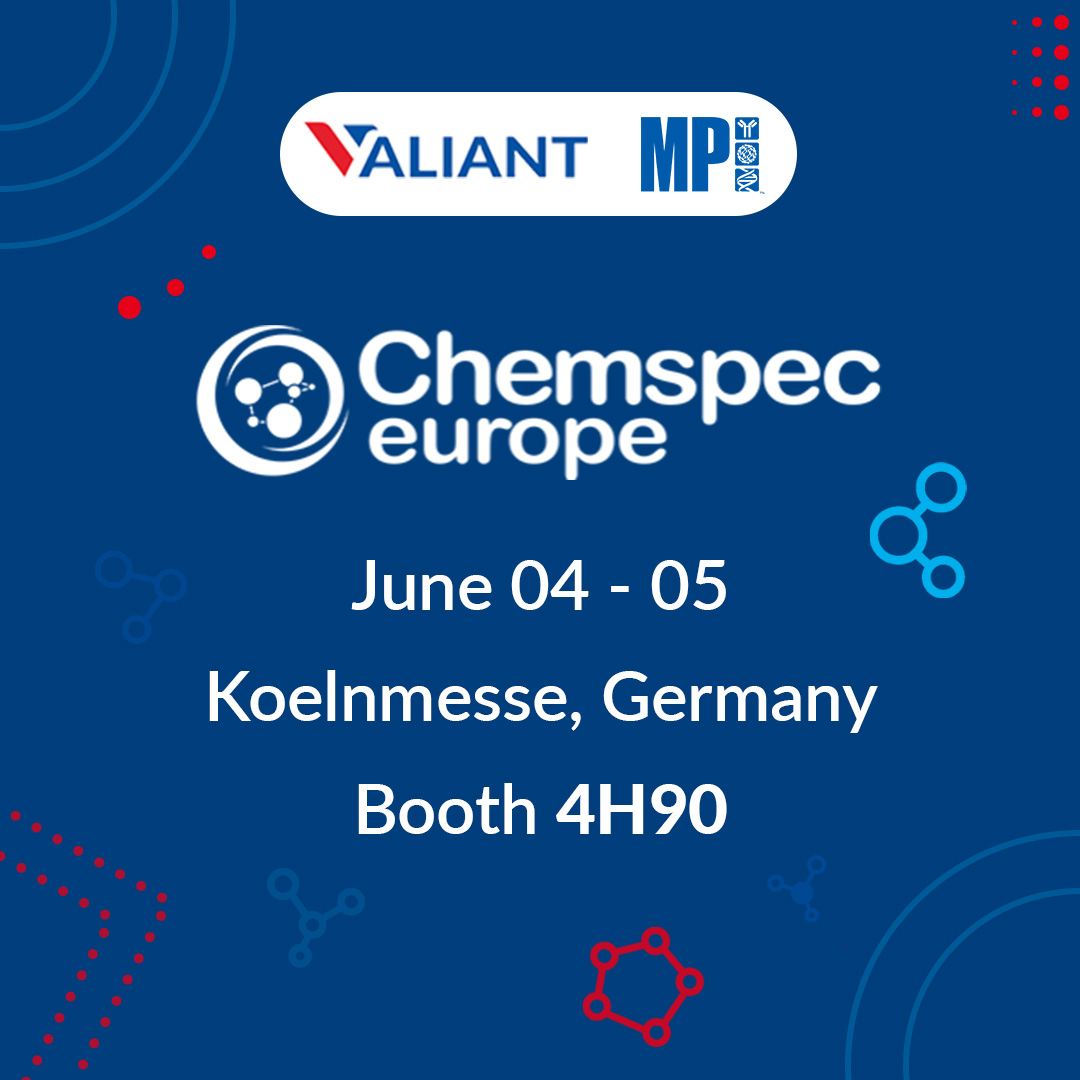 Visit Booth 4H90 to meet Valiant, leaders in chemical synthesis and advanced material processes. Plus our MP Biomedicals expert will be there too—let’s discuss fine chemical solutions!  ⚗️  #FineChemicals #Collaboration