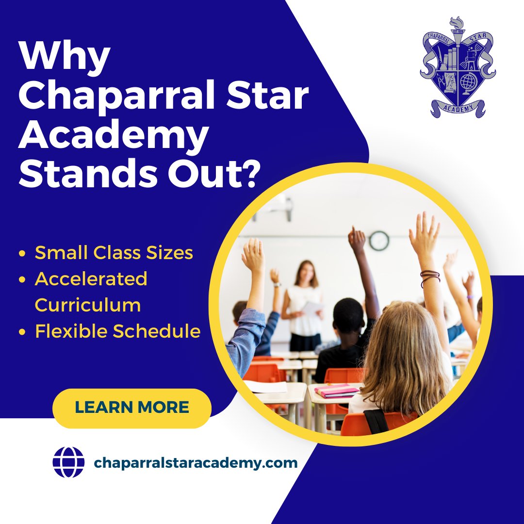 Why Chaparral Star Academy Stands Out?

At Chaparral Star Academy, we focus on creating an environment where students can thrive academically and personally.

Ready to learn more about how we can support your student’s success? Visit: chaparralstaracademy.com