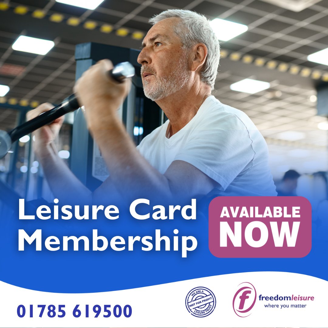 Leisure Card Membership At Stafford Leisure Centre:
Our leisure card gives you access to online booking, access to booking for swimming and fitness classes. Interested? Click on the link here to find out more! -&gt; ow.ly/r8RQ50VPiPy