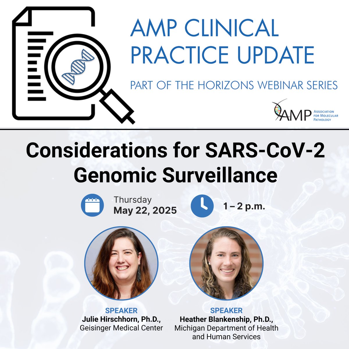 Association for Molecular Pathology (@ampath) on Twitter photo 📺TODAY at 1 p.m. 📺 Broadcast covering the findings of our multidisciplinary working group focused on next-generation sequencing methods for SARS-CoV-2 genomic surveillance.
Register ➡️ register.gotowebinar.com/register/19459…
Read the paper in <a href="/JMDiagn/">The Journal of Molecular Diagnostics</a>: jmdjournal.org/article/S1525-… 📺TODAY at 1 p.m. 📺 Broadcast covering the findings of our multidisciplinary working group focused on next-generation sequencing methods for SARS-CoV-2 genomic surveillance.
Register ➡️ register.gotowebinar.com/register/19459…
Read the paper in <a href="/JMDiagn/">The Journal of Molecular Diagnostics</a>: jmdjournal.org/article/S1525-…