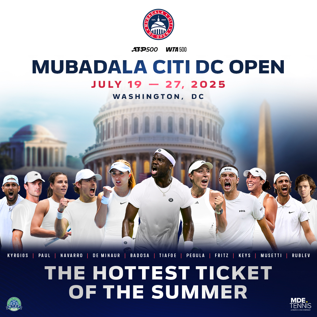 The hottest ticket of the summer is hotter than ever 🔥

Seven Top 10 players, DC champions &amp; fan favorites headline our initial player commitments for this year!

#MubadalaCitiDCOpen