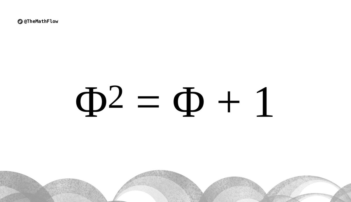 TheMathFlow's tweet image. Interestingly, the Golden ratio &apos;Φ&apos; is the only number whose square is one more than itself: 1.618²= 2.618.