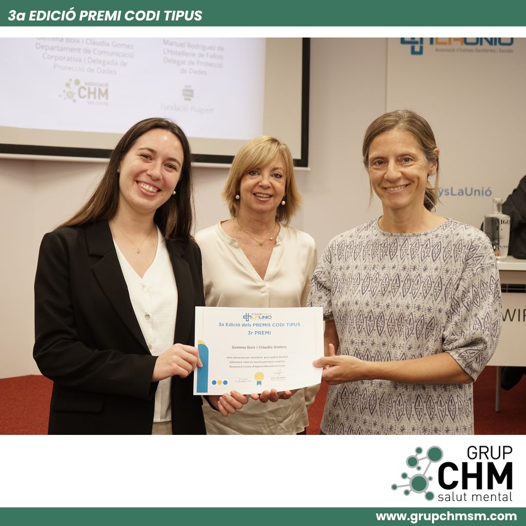 🥉L'Associació Centre  d'Higiene Mental Les Corts del #GrupCHMsm guanya el 3r premi en la 3a Edició dels Premis  #CodiTipus de La Unió de reconeixement d'iniciatives i bones pràctiques en #ProtecciódeDades

➡️vimeo.com/1085990899?sha…