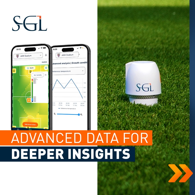 SGLsystem's tweet photo. TurfPod 🤝 TurfBase
The Advanced data module offers in-depth analyses of VPD, ET, and DLI. It also integrates live data collected by your TurfPods, providing an accurate overview of the pitch conditions.📱
#KnowingIsGrowing