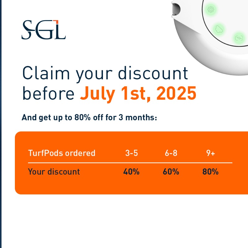 SGLsystem's tweet photo. TurfPod 🤝 TurfBase
The Advanced data module offers in-depth analyses of VPD, ET, and DLI. It also integrates live data collected by your TurfPods, providing an accurate overview of the pitch conditions.📱
#KnowingIsGrowing
