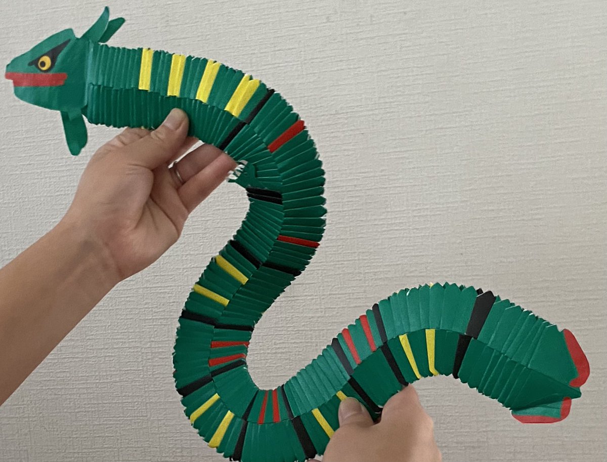 折り紙で作ったレックウザ #折り紙 #レックウザ #ポケモン
