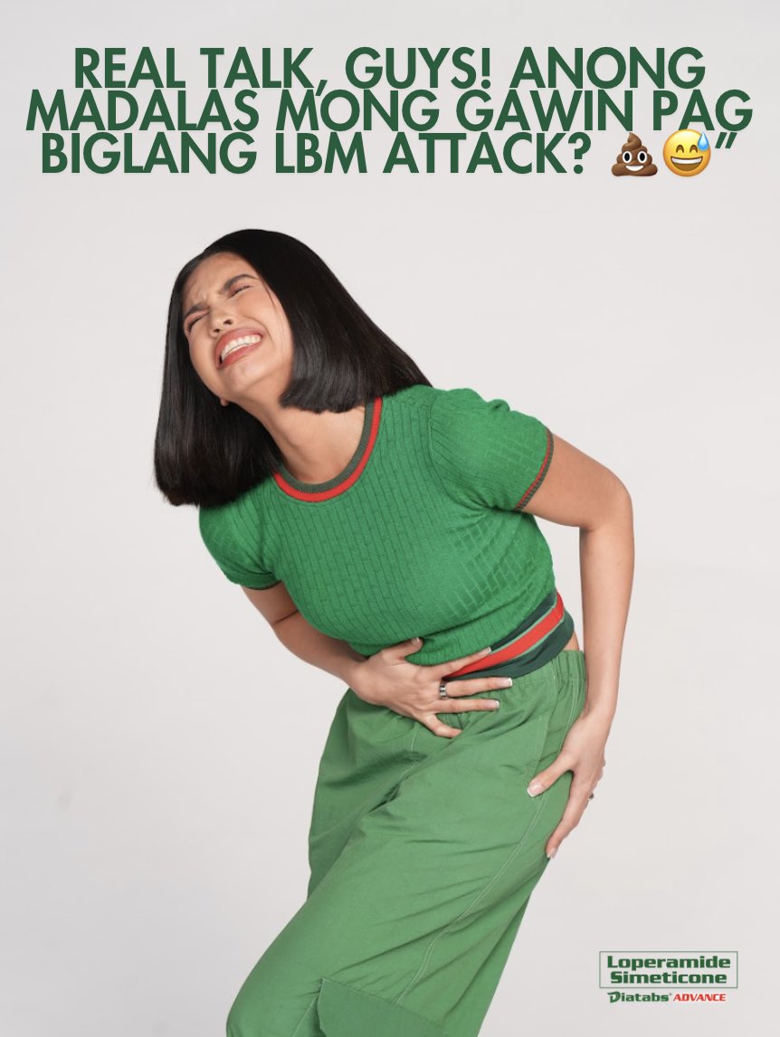 🚨 Real talk lang, community! 😂 

Anong madalas niyong reaction pag biglang LBM attack? 💩 

<a href="/mainedcm/">Maine Mendoza</a> @diatabsph 
#MaineForDiatabsAdvance
#diatabsadvance  #MaineMendoza