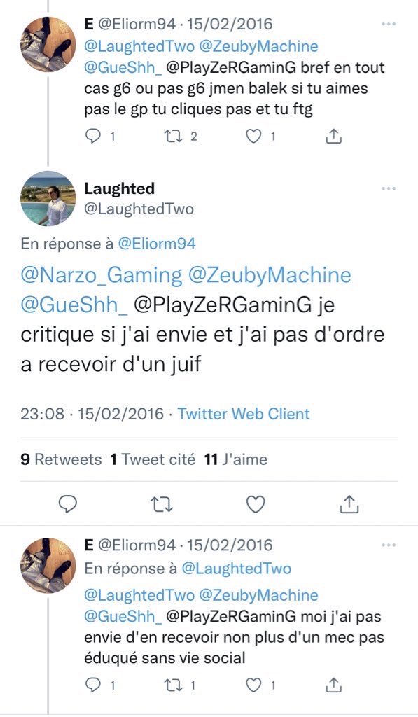 Sha6zz's tweet photo. @LaughtedTwo Ça tape des Nuke et du juif aussi c’est ça ?? https://t.co/chH1nU630O
