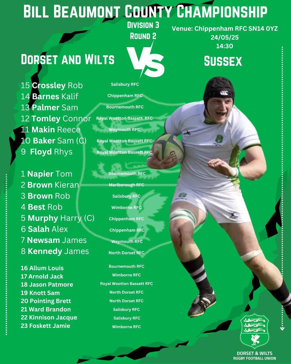 Please note the change of location to Chippenham RFC