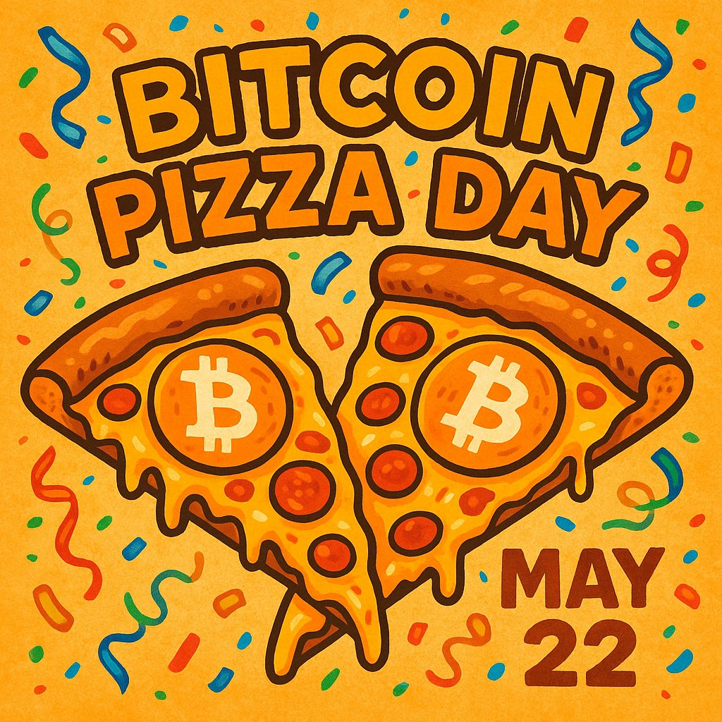 Happy #BTCPizzaDay! 🍕🎉 Today we celebrate the legendary first purchase of pizza for 10,000 BTC on May 22, 2010—now worth millions. Here’s to the slice of history that sparked a revolution! 🚀 #Bitcoin #Pizza 🍕💰