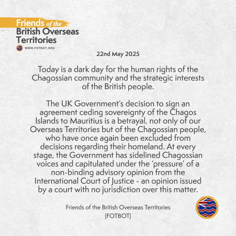 BritishOverseas's tweet photo. You can read our full statement regarding the handover of the Chagos Islands on our website by clicking below.