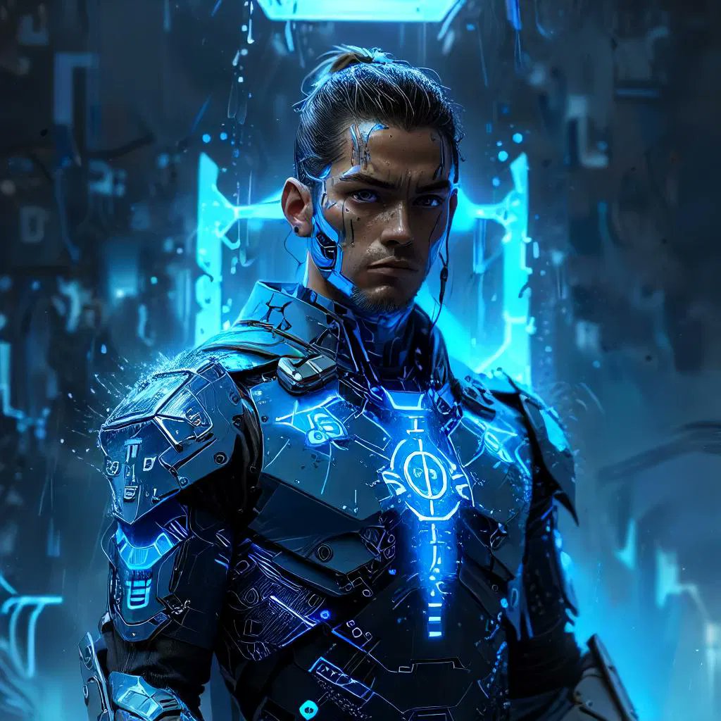 jacpythnft's tweet photo. Meet Cipher Node, the encrypted guardian of Cardano.
He channels cold logic and mathematical purity into silent power.
Wearing armor etched with ADA sigils, he walks through digital storms like prophecy incarnate.
This is the future. #CryptoGénération #NFT #NFTArt  #OpenSea https://t.co/7O53W2ZNYi