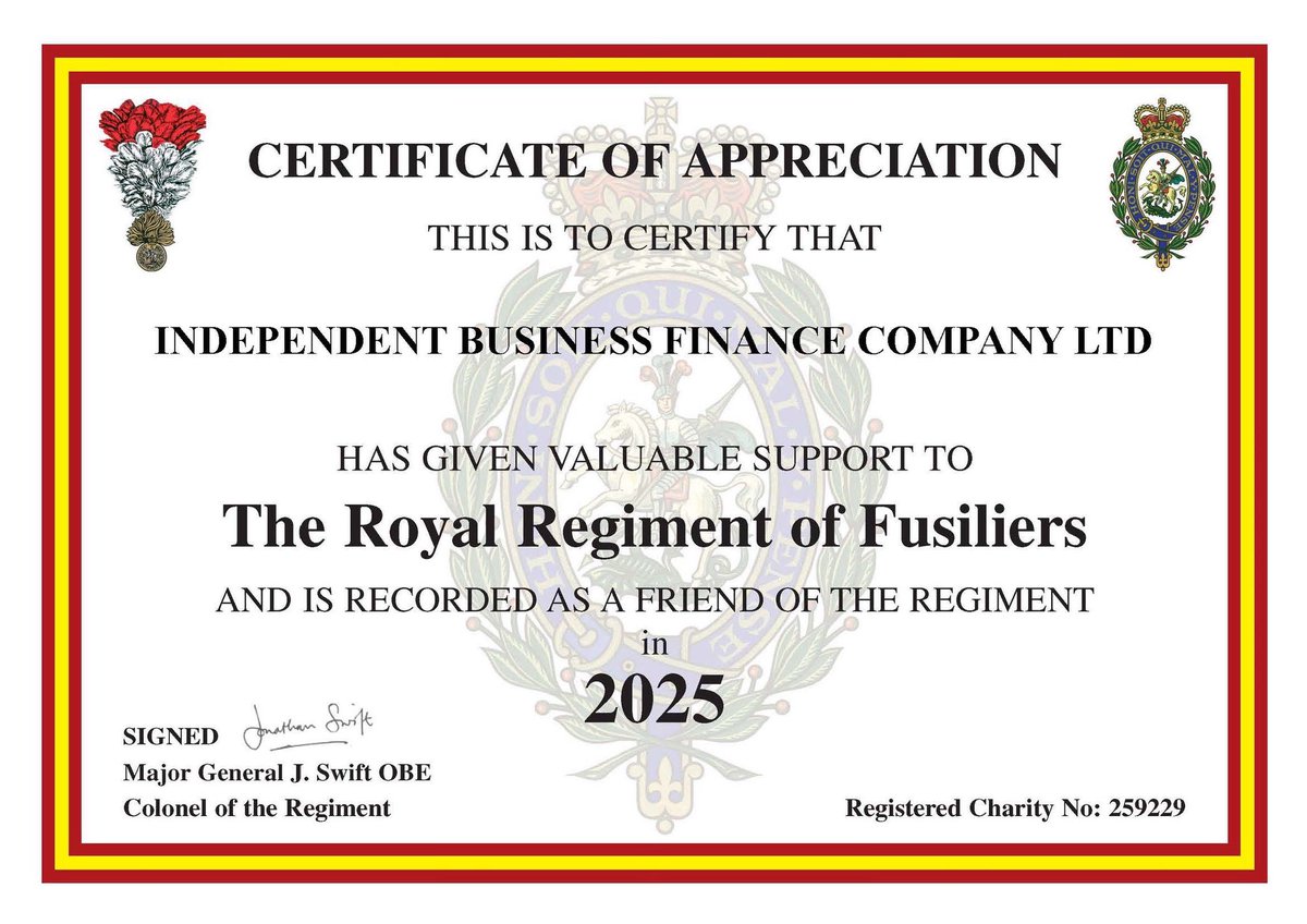 So proud to support The Royal Regiment of Fusiliers to help and support the amazing work they do for ex service personnel 🙌 We feel honoured and privileged to be recorded as a “Friend of The Regiment” in 2025 as they commemorate the 80th anniversary of VE Day this year! 😊🇬🇧🫡🎖️