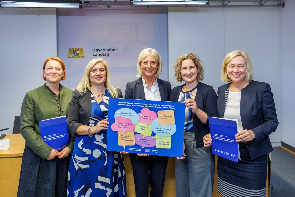 Guter Ganztag braucht klare Leitplanken - für das Wohl unserer Kinder! Als  Vorsitzende der Kinderkommission des Bayerischen Landtags war es mir ein besonderes Anliegen, konkrete Empfehlungen zu erarbeiten. Nun haben wir diese an Familienministerin Ulrike Scharf übergeben.