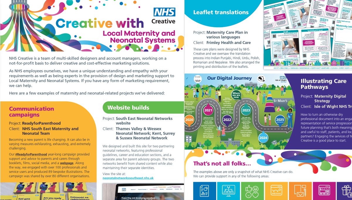 NHS Creative ๐ (Same handle on Bluesky) (@nhscreative) on Twitter photo Working with Local Maternity and Neonatal Systems ๐ซถ๐ผ โข Website builds โข Communication Campaigns โข Leaflets โข Translations โข Branding #Maternity #Neonatal #Marketing #MarketingSupport #NHScomms
Contact the team: creative@nhscreative.org
๐0845 463 8868 Working with Local Maternity and Neonatal Systems ๐ซถ๐ผ โข Website builds โข Communication Campaigns โข Leaflets โข Translations โข Branding #Maternity #Neonatal #Marketing #MarketingSupport #NHScomms
Contact the team: creative@nhscreative.org
๐0845 463 8868