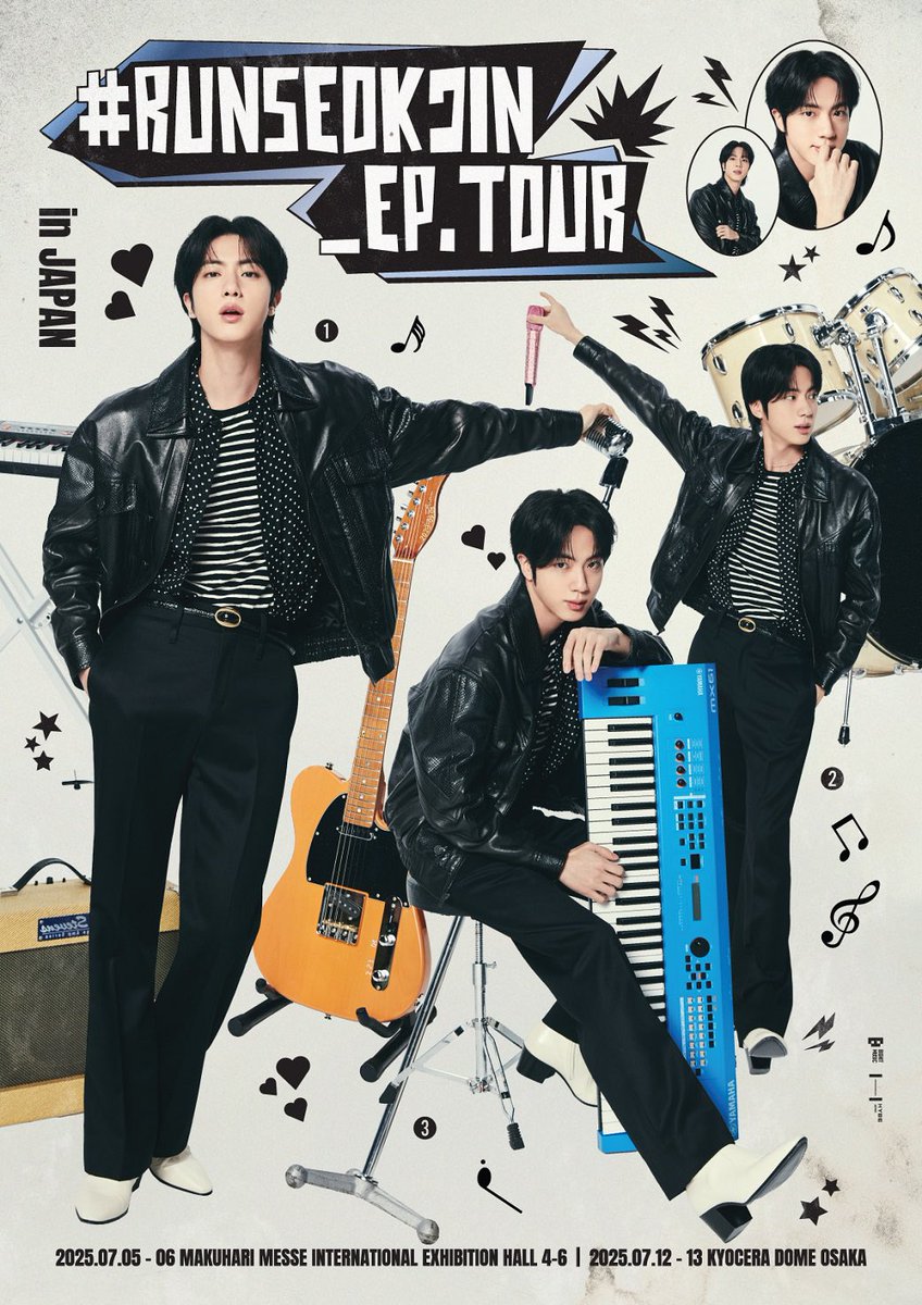 BTS ジンの日本公演「RUNSEOKJIN_EP.TOUR in JAPAN」の2次先行抽選受付