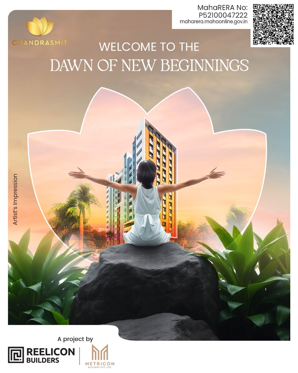 Reelicon_Pune's tweet photo. Welcome to a place where dreams take root and new journeys unfold. 🙌🏻 Step into the sunrise 🌅 of a new chapter at Reelicon Chandrasmit.

#ReeliconBuilders #ReeliconChandrasmit #SmartLiving #3BHKHome #PremiumLiving #QualityHomes #RealEstatePune #KothrudHomes #Kothrud #Pune https://t.co/gGyiqkwNg3