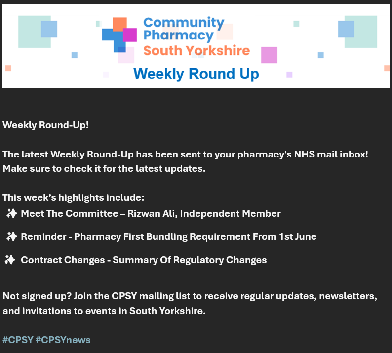 Community Pharmacy South Yorkshire tweet media