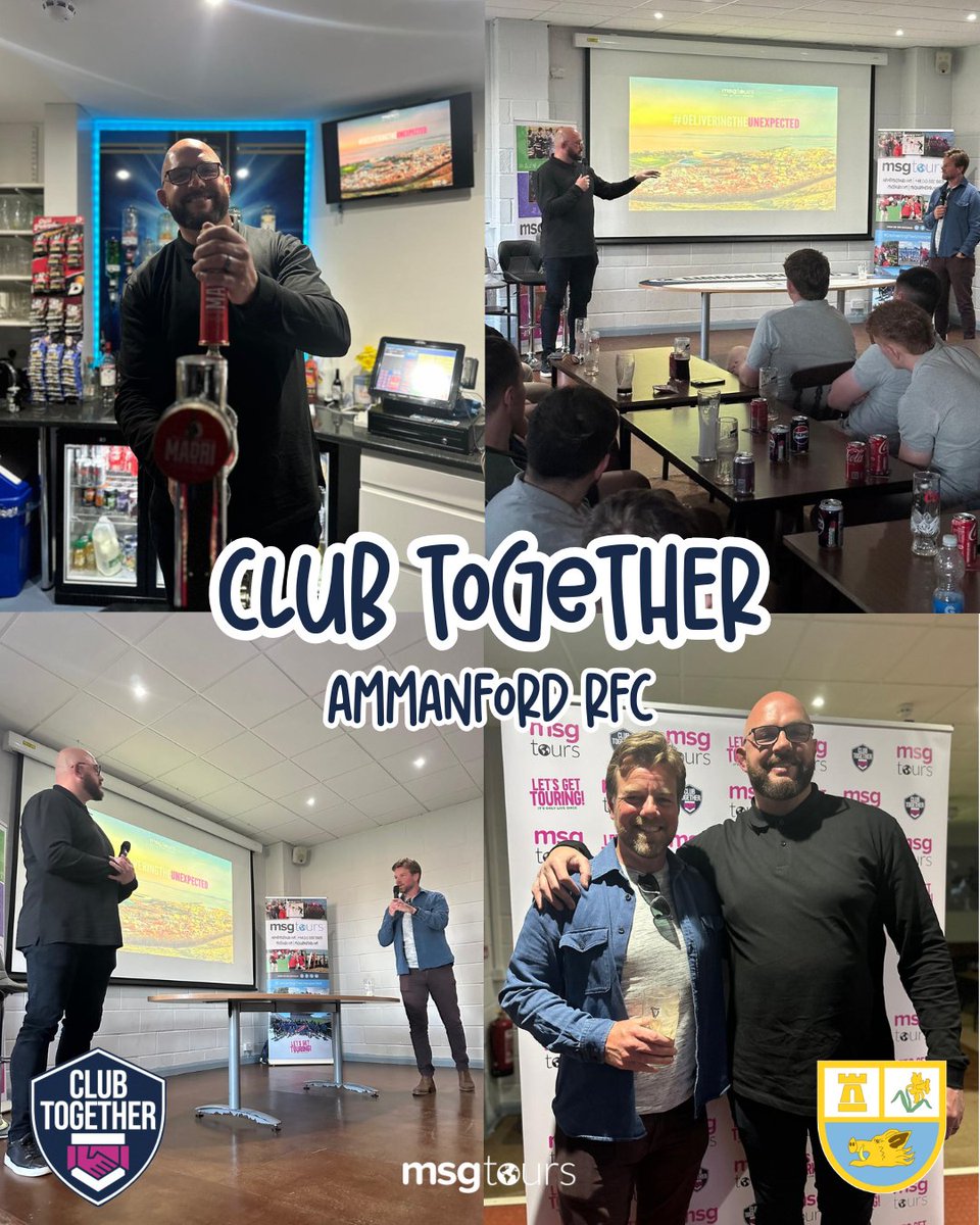 Club Together - <a href="/Ammanford_Rugby/">Ammanford RFC - Clwb Rygbi Rhydaman #glasadu</a> 

<a href="/rossharries1/">Ross Harries</a> hosts events for club members and rugby guests to fundraise for the team's tour. The highlight was former Wales lock <a href="/Loureed4/">Lou Reed</a>, who joined Ross on stage to share stories from his career.

Get in touch to plan your next adventure