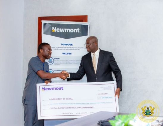 GOVERNMENT OF GHANA RECEIVES STATUTORY PAYMENTS FROM NEWMONT AKYEM MINE.

The government has received a $174 million capital gains tax payment from Newmont Corporation, following the sale of its Akyem Mine. At the time of sale, the mine was valued at nearly $1 billion.