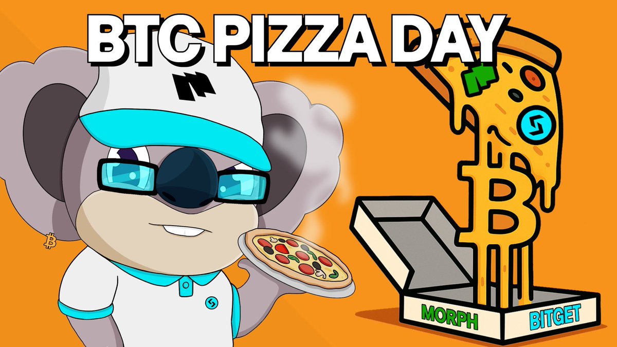 🍕比特币披萨节快乐！ $USDT 空投来啦！🐨 2009年5月22日，1 万枚比特币换了两块披萨。这一天，改变了加密世界的历史！ 今年披萨节，  @MorphLayer 联合@bitgetglobal 重磅开启披萨节特别活动： 🎁 5,000 $USDT 奖池- 100 个名额-