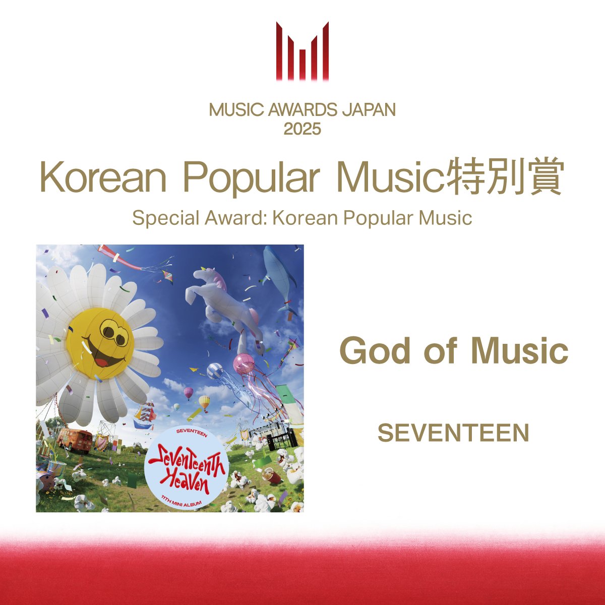 ◤受賞速報📢◢|| 【Korean Popular Music特別賞】 SEVENTEENの「God