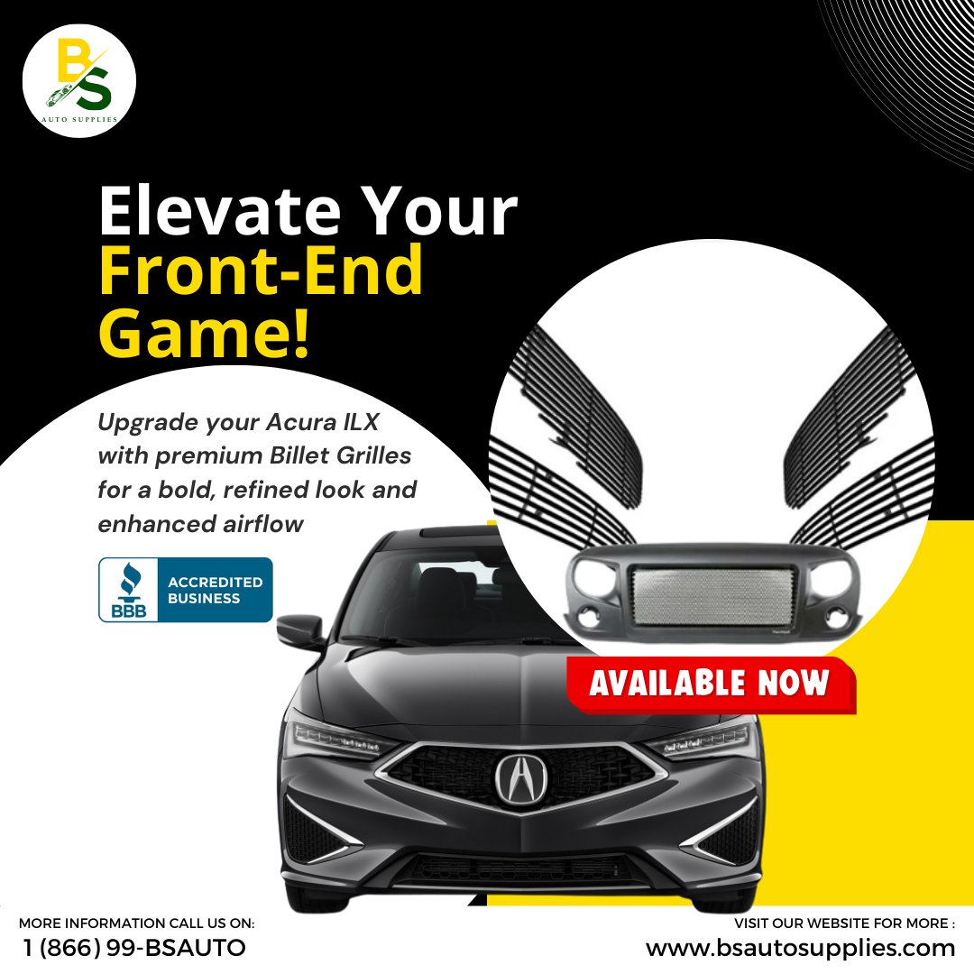 supliesbsauto's tweet image. Style meets function! 
Give your Acura ILX a sleek upgrade with high-quality Billet Grilles – where performance and design collide.

Order now at BS Auto Supplies!

#BSAutoSupplies #BilletGrilles #AcuraILX #CarStyling #FrontEndUpgrade #AutoAccessories #DriveInStyle