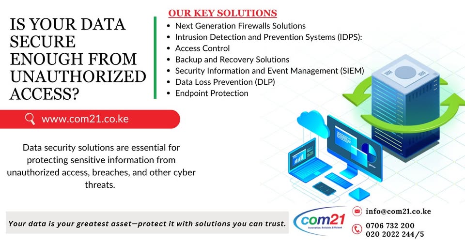 ComTwentyOne_'s tweet image. Data protection starts with the right solutions. Our comprehensive data security solutions ensure your business stays protected from cyber threats. Contact us today.
#dataprivacyweek2025 #datasecuritysolutions
