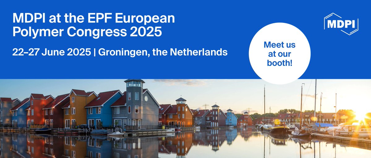 📢 Meet Us at EPF 2025!📢

Molbank and other MDPI journals will be exhibiting at the EPF European Polymer Congress 2025, in Groningen, the Netherlands! 

22–27 June—come say hi, and discover what MDPI has to offer! 🧪
🔗
mdpi.com/journal/molban…

#EPF2025 #Molbank #Polymers #mdpi